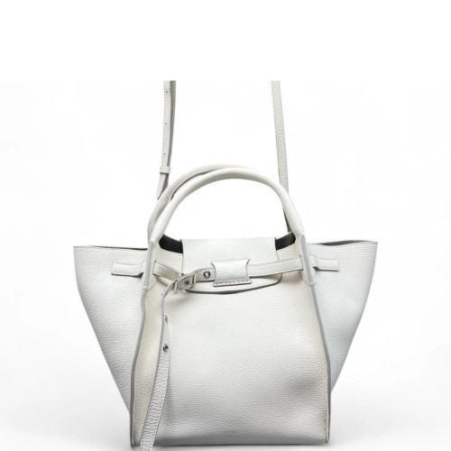 Celine Small Big Bag Grained Calfskin White