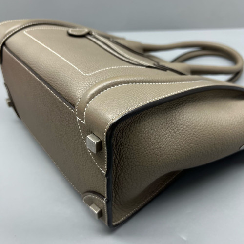 Celine Micro Luggage Calfskin Grey