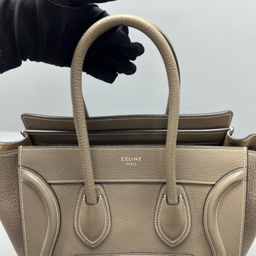 Celine Micro Luggage Calfskin Grey