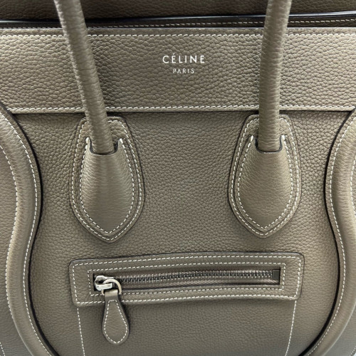Celine Micro Luggage Calfskin Grey