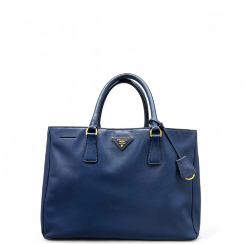 Prada Large Galleria Double Zip Tote Saffiano Calfskin Blue Prada Large Galleria Double Zip Tote Saffiano Calfskin Blue