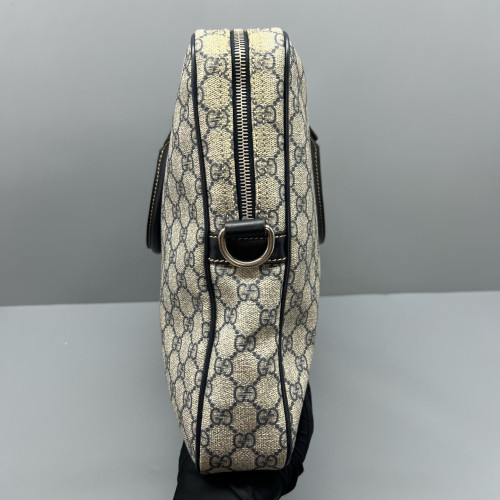 Gucci Briefcase GG Supreme Monogram Beige Black