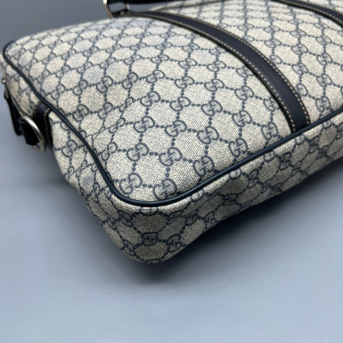 Gucci Briefcase GG Supreme Monogram Beige Black
