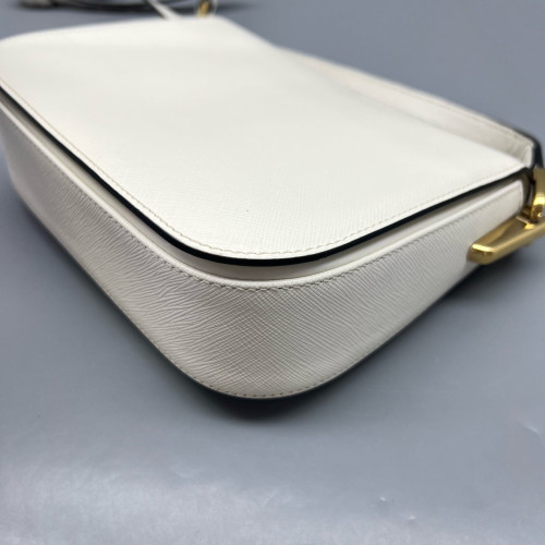Prada Shoulder Bag Saffiano Calfskin White