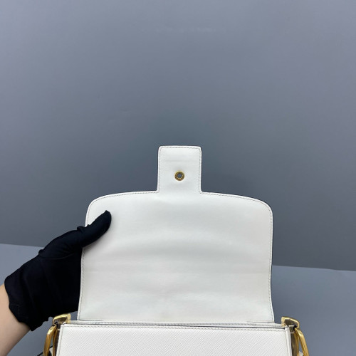 Prada Shoulder Bag Saffiano Calfskin White