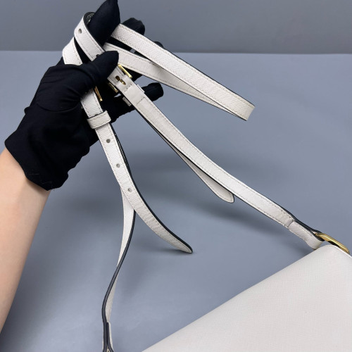 Prada Shoulder Bag Saffiano Calfskin White
