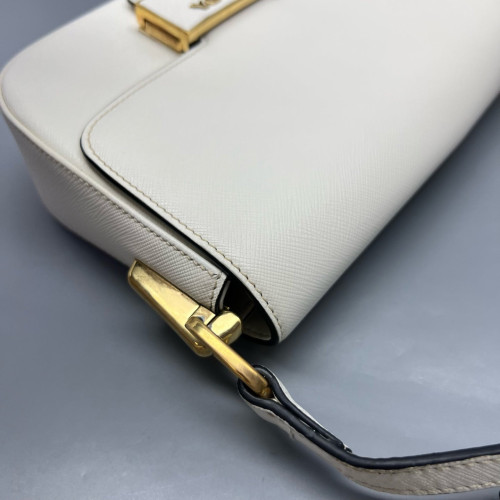 Prada Shoulder Bag Saffiano Calfskin White