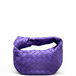 Bottega Veneta Mini Jodie Calfskin Intrecciato Purple