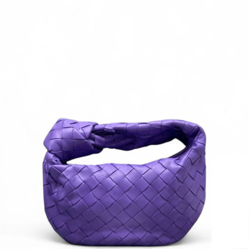 Bottega Veneta Mini Jodie Calfskin Intrecciato Purple