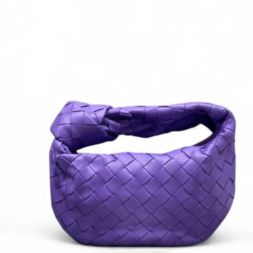Bottega Veneta Mini Jodie Calfskin Intrecciato Purple