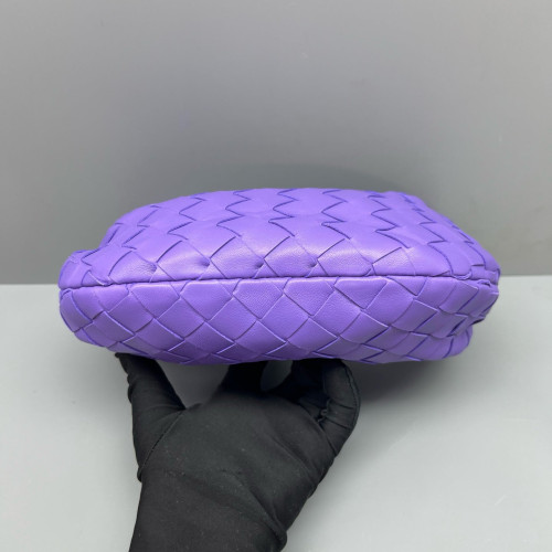 Bottega Veneta Mini Jodie Calfskin Intrecciato Purple