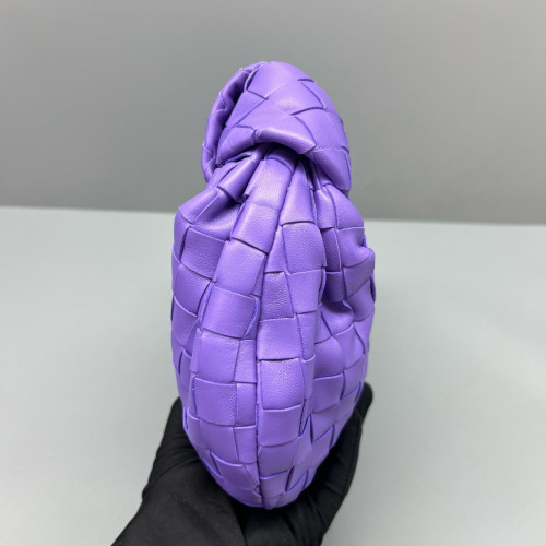 Bottega Veneta Mini Jodie Calfskin Intrecciato Purple