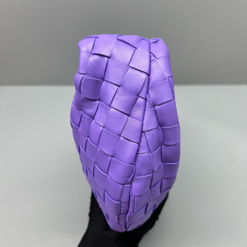 Bottega Veneta Mini Jodie Calfskin Intrecciato Purple
