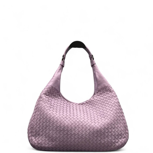 Bottega Veneta Medium Campana Hobo Calfskin Intrecciato Lilac Mauve