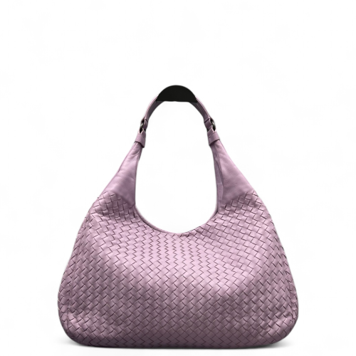Bottega Veneta Medium Campana Hobo Calfskin Intrecciato Lilac Mauve