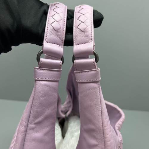 Bottega Veneta Medium Campana Hobo Calfskin Intrecciato Lilac Mauve