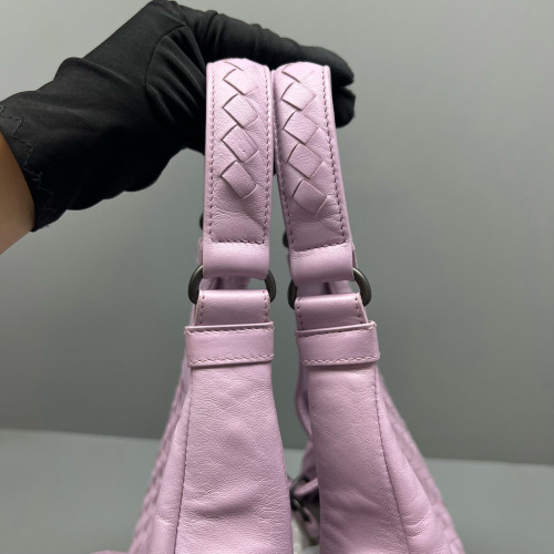 Bottega Veneta Medium Campana Hobo Calfskin Intrecciato Lilac Mauve