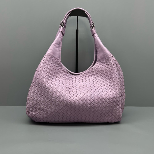 Bottega Veneta Medium Campana Hobo Calfskin Intrecciato Lilac Mauve