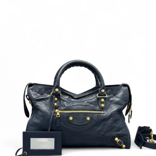 Balenciaga Medium City Calfskin Dark Blue