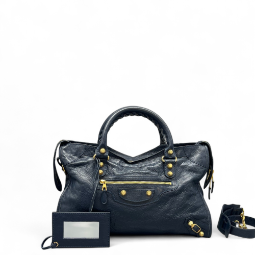 Balenciaga Medium City Calfskin Dark Blue