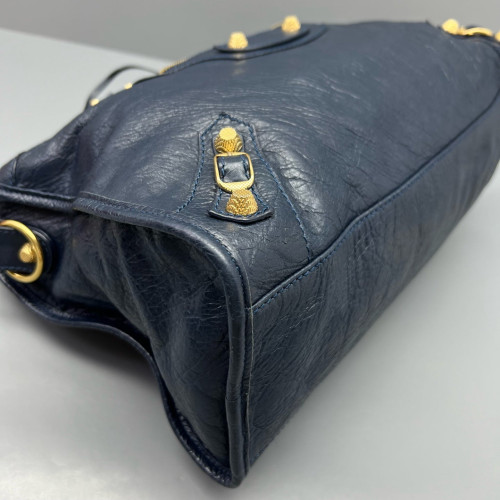 Balenciaga Medium City Calfskin Dark Blue