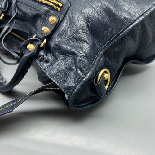 Balenciaga Medium City Calfskin Dark Blue