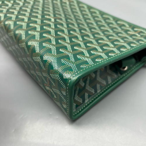 Goyard Jouvence Toiletry Pouch MM Goyardine Green White Brown