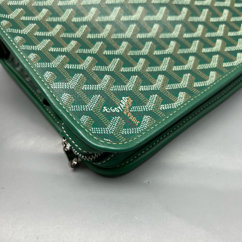 Goyard Jouvence Toiletry Pouch MM Goyardine Green White Brown