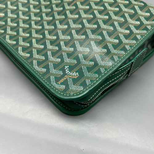 Goyard Jouvence Toiletry Pouch MM Goyardine Green White Brown