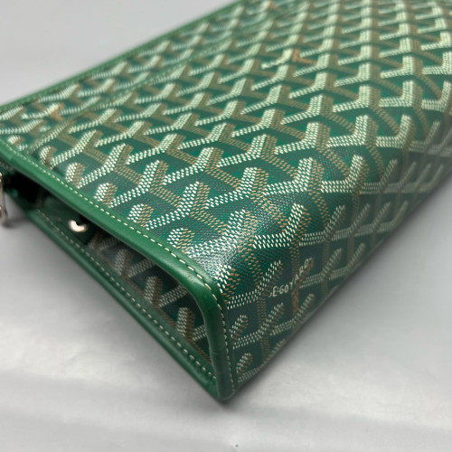 Goyard Jouvence Toiletry Pouch MM Goyardine Green White Brown