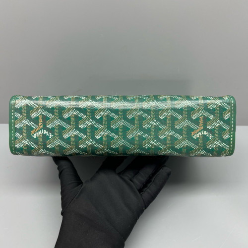 Goyard Jouvence Toiletry Pouch MM Goyardine Green White Brown