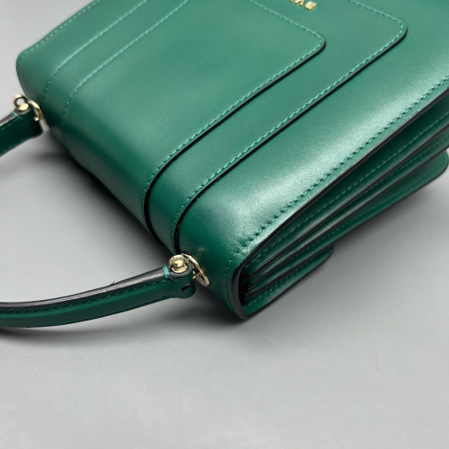 Bvlgari Small Serpenti Forever Top Handle Bag Calfskin Green