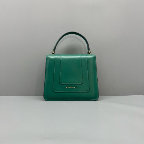 Bvlgari Small Serpenti Forever Top Handle Bag Calfskin Green