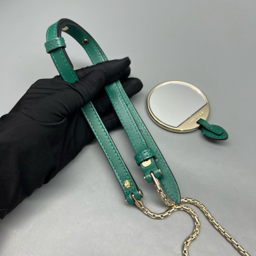 Bvlgari Small Serpenti Forever Top Handle Bag Calfskin Green