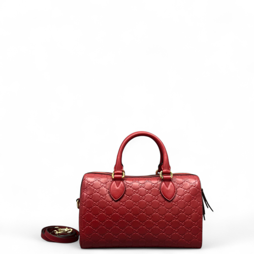 Gucci Boston Bag Guccissima Red