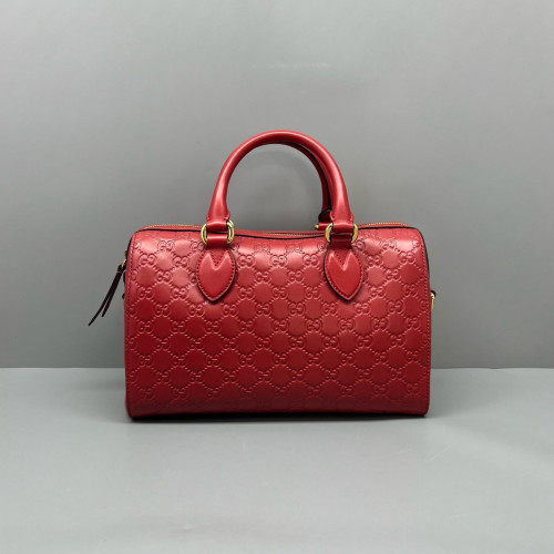 Gucci Boston Bag Guccissima Red