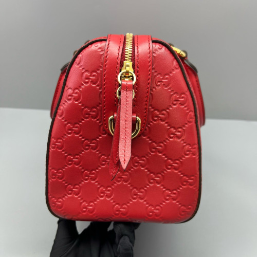 Gucci Boston Bag Guccissima Red