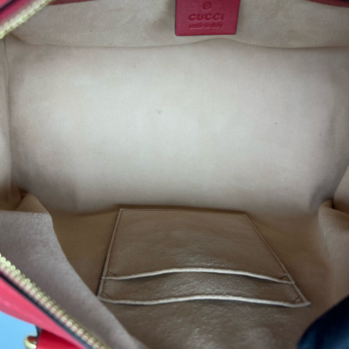 Gucci Boston Bag Guccissima Red