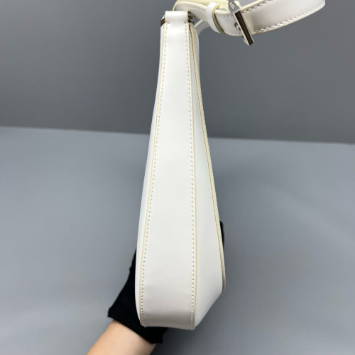 Prada Cleo Shouder Bag Glazed Calfskin White