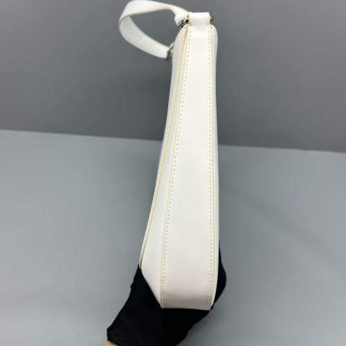 Prada Cleo Shouder Bag Glazed Calfskin White