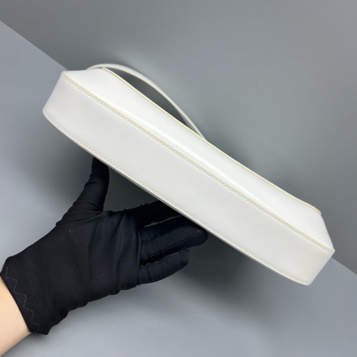 Prada Cleo Shouder Bag Glazed Calfskin White