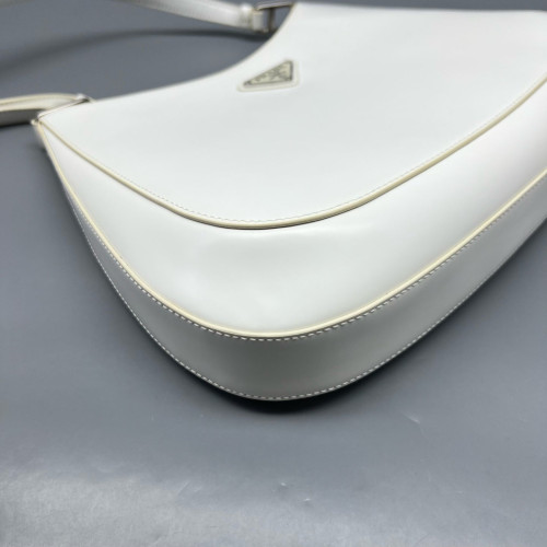 Prada Cleo Shouder Bag Glazed Calfskin White