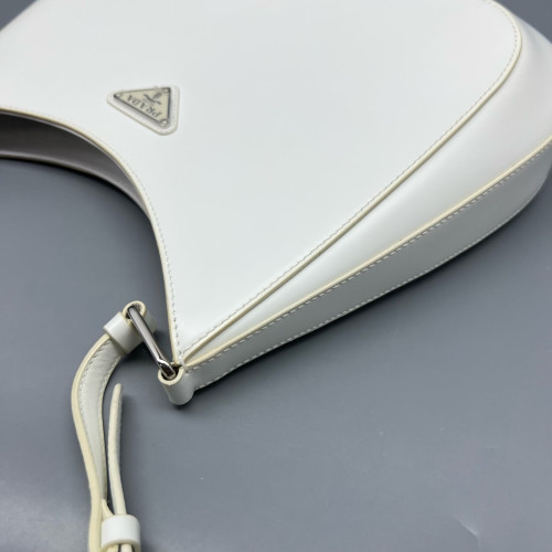 Prada Cleo Shouder Bag Glazed Calfskin White