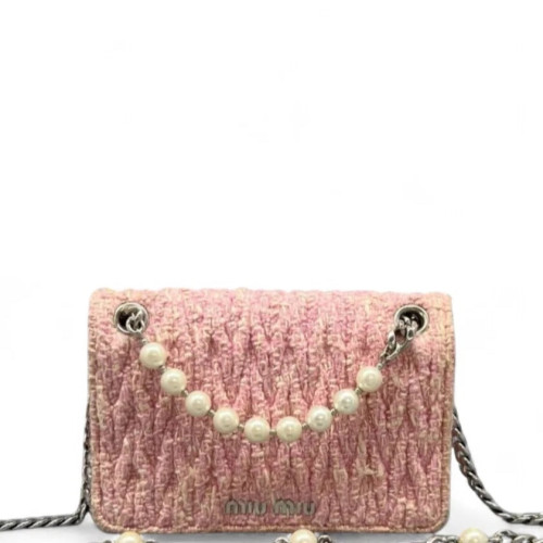 Miu Miu Shoulder Bag Woolen Pink