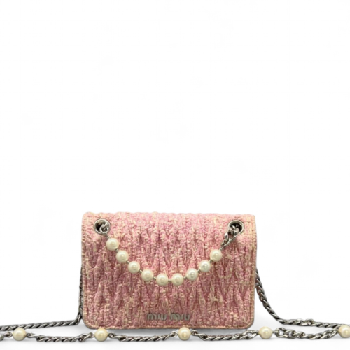Miu Miu Shoulder Bag Woolen Pink