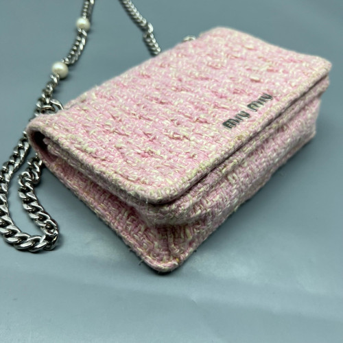 Miu Miu Shoulder Bag Woolen Pink