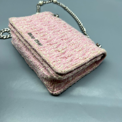 Miu Miu Shoulder Bag Woolen Pink