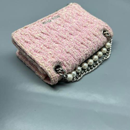 Miu Miu Shoulder Bag Woolen Pink