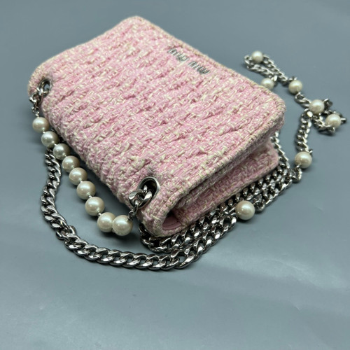 Miu Miu Shoulder Bag Woolen Pink