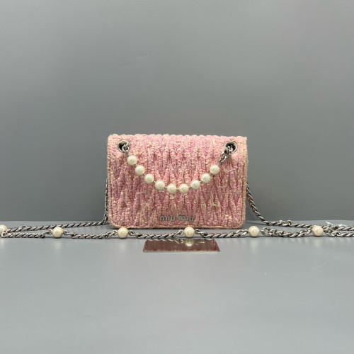Miu Miu Shoulder Bag Woolen Pink